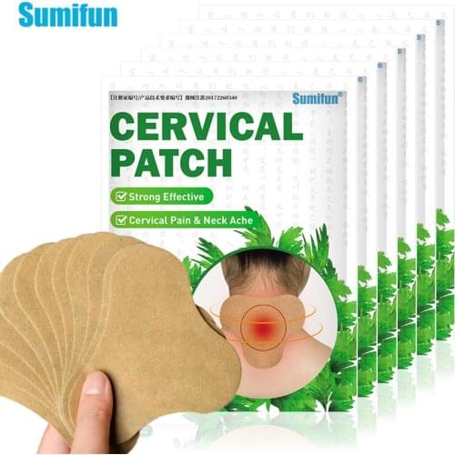 60pcs Sumifun Neck Patch Joint Cervical Spondylosis Pain Relief Sticker Rheumatoid Arthritis Wormwood Plaster Health Care D2477
