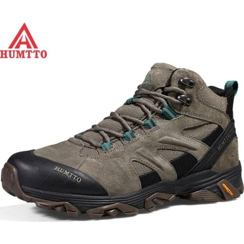 HUMTTO 2021 Outdoor Hiking Shoes Men Waterproof Climbing Camping Trekking Boots Mens Leather Mountain Tactical Sneakers for Man