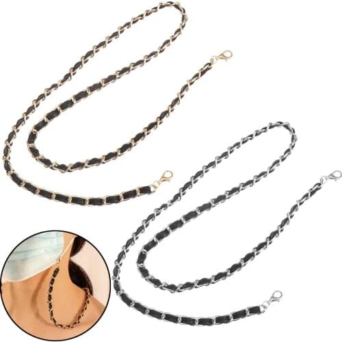 New 1Pc PU Leather Glasses Chain Holder Necklace Masks Lanyard Non-slip Reading Glasses Holder Strap Eyewear Accessories
