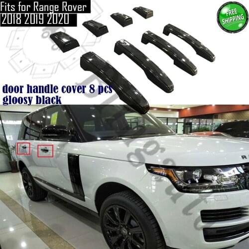Black handle cover fits for L and R over R ange R over 2018 2019 20 SVO style all gloosy black 8 pcs out handle cover
