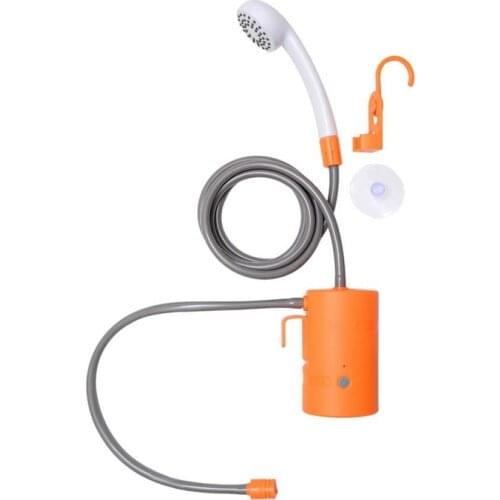 ELOS-Portable Outdoor Shower Waterproof Camping Shower Usb Rechargeable Powered Shower Pump for Family Hiking Backpacking Travel