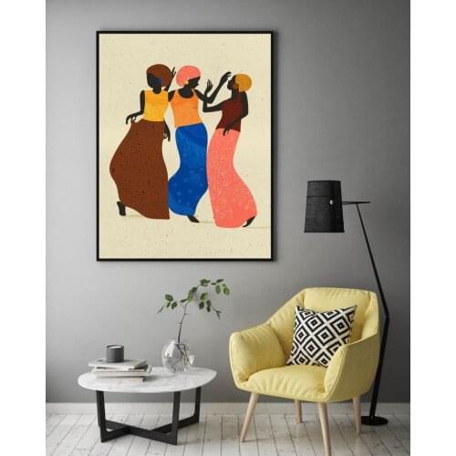 Ethno Afro Portrait Wall Art Picture Canvas Poster Nursery Print Minimalist Painting Decor No Frame