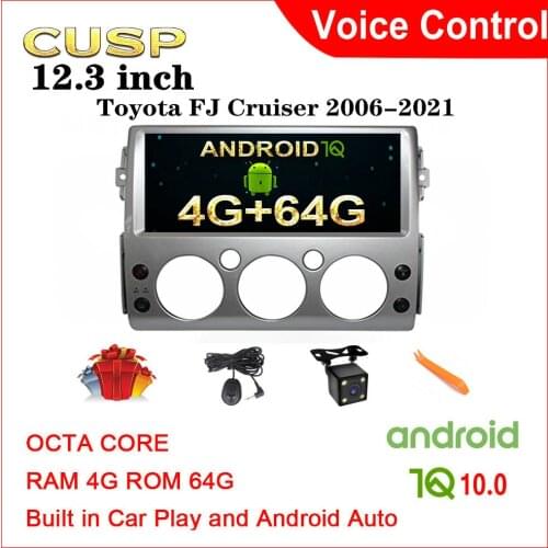 FJ Cruiser RADIO ANDROID CAR GPS FOR TOYOTA FJ Cruiser 12.3 inch CAR STEREO ANDROID 10 4G+64G Car Multimedia Player NAVIGATION