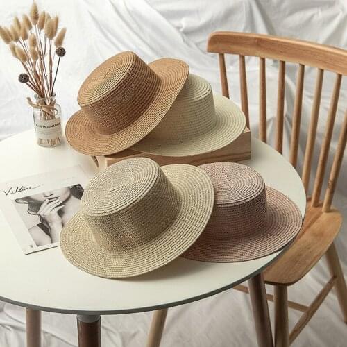 Hot Sell Summer Ladies Wide Brim Straw Hat Panama Casual Outdoor Party Beach Travel Floppy Straw Hat With Elegant Straw Caps