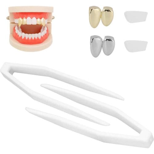 Plating Teeth Brace Fashionable Metal Teeth Decoration Jewelry for Halloween Party Corrector Kit