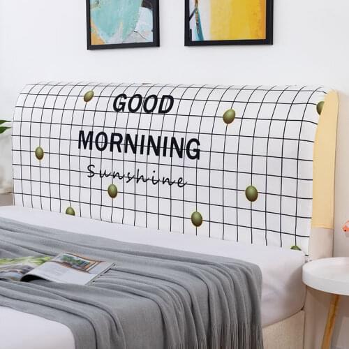 Fashion Velvet Bed Head Cover Breathable Bedhead Dustcover Cartoon Printing Elastic Headboard Protector Case Hotel Home Decor