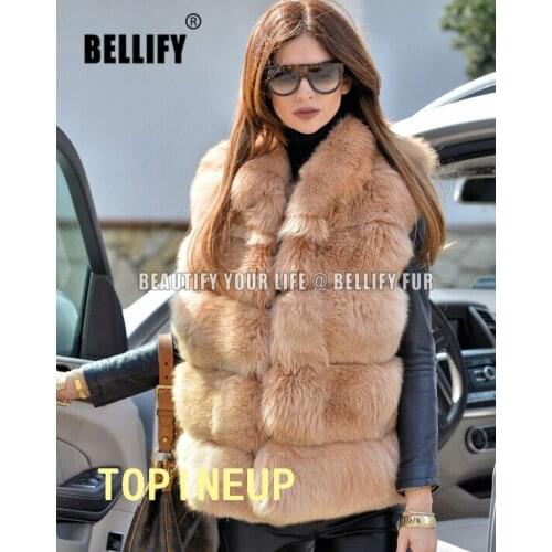 Fashion Short Real Fox Fur Vest Women Natural Winter Sleeveless Warm Clothing Elegant Vintage