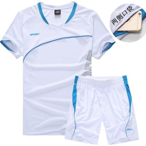 2021 Summer Fashion Men Casual Sports Short Sleeve T-shirt Suit Elastic Waist Basketball Shorts 2Pcs Comfortable Breathable Set
