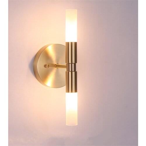 Full Copper Wall Lamps Post-modern Bedroom Living Room Sconce Wall Lights Background Walls Corridor Aisle Lamp Bedside Fixtures
