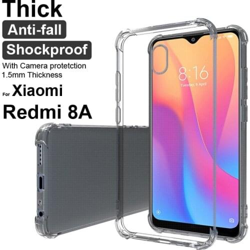 Anti-knock non-slip Case for Xiaomi Redmi 8A 8 A MZB8458IN M1908C3KG M1908C3KH 6.22'' Cover Redmi8 A Soft Transparent Case