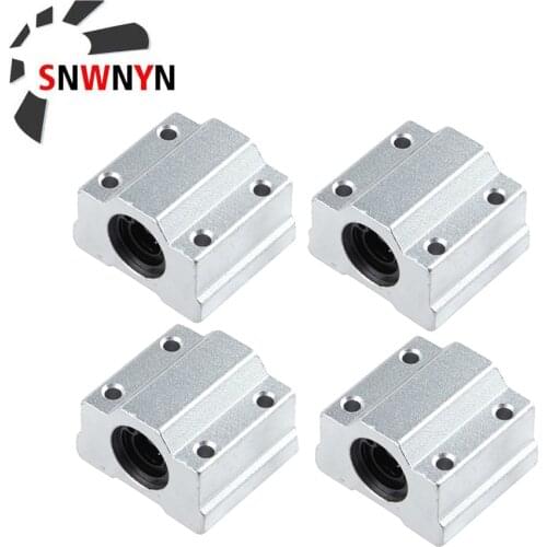 SCS8UU SCS6UU SCS10UU SCS12UU SCS8LUU SCS10LUU SCS16UU 8mm Linear Shaft Ball Bearing Block 4pcs/Set CNC Router 3D Printer Parts