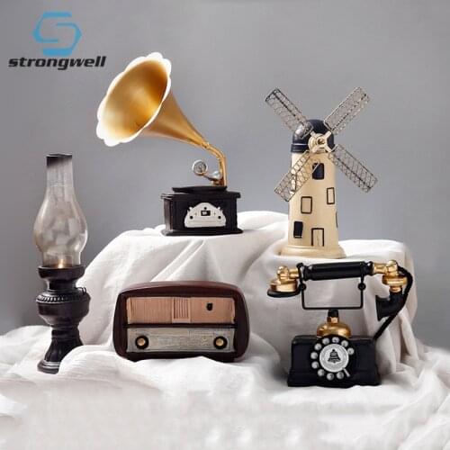 Strongwell American Retro Statue Crafts Model Ornaments Wine Rack Decoration Desktop Decoration Vintage Home Decor Figurine Gift