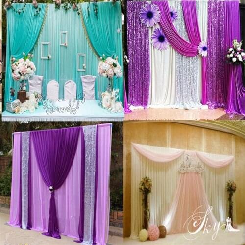 3x3M Wedding Props Backdrop Veils Wedding Venue Layout Pre-function Area Sign-in Desk Decoration Stage Background