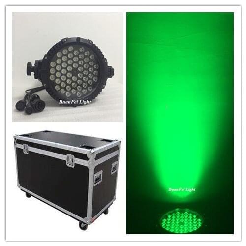 10pcs + road case High Bright led stage dmx512 par led 54x3w rgb led par auto 7 channels par can outdoor waterproof projector