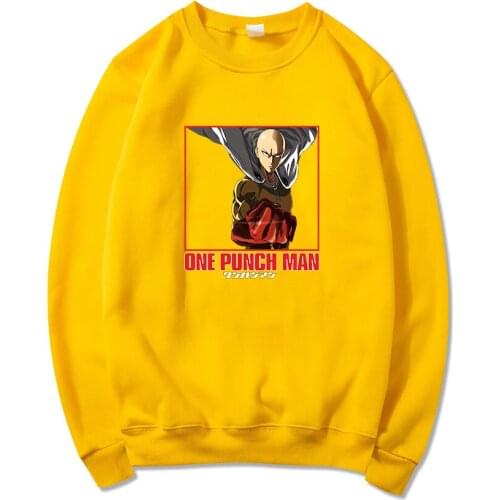 Japan Anime One Punch Man Sweatshirt Cotton Hoodies Men Women Japanese Harajuku Streetwear Fleece Warm Pullover Hoodies 2021