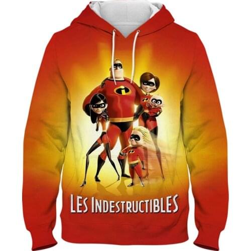 The Incredibles Hoodies Men Women Children Fashion Sweatshirts Anime 3D Printed Casual Boy Girl Kids Streetwear Pullover Tops