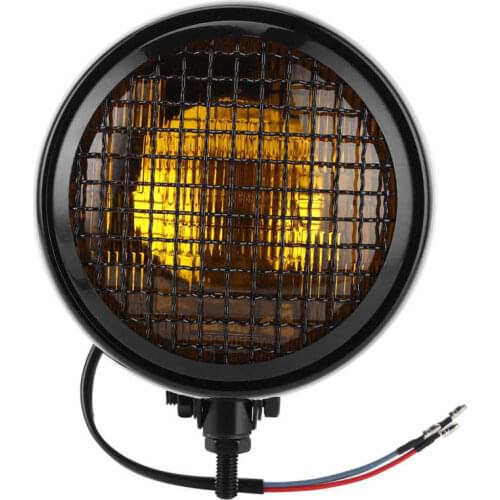 Auto Styling Car Accessories Universal Motorcycle Headlight Lens Retro Round Lamp W/Grill Guard 120W 6in auto lamp