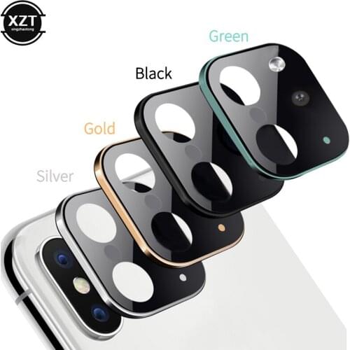 New Sticker Camera Lens Seconds Change Cover For iPhone X XS MAX Fake Camera for iPhone 11 Pro Max Glass Fashion Protector