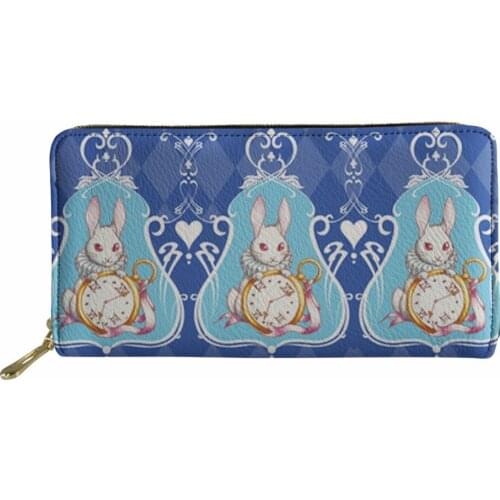 Noisydesigns PU Leather Women Wallet Dreams of Wonderland Print Cluth Money Phone Purse Card Holder Female Change Coin Pocket