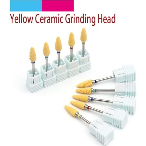 1pcs Ceramics 2.35mm shank Nail Grinding Head Milling Manicure Cutter for Pedicure Machine Sander Drill Bit Device Electric Tool