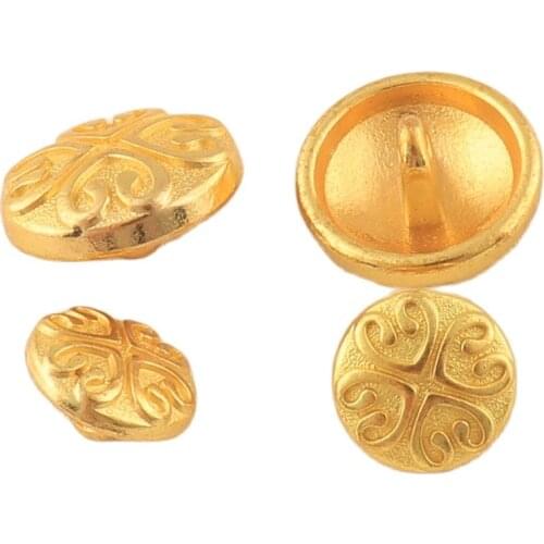 10 pcs Fashion Gold Color Beautiful Antique Metal Buttons Decorative for Clothing DIY Craft coat sweater accessories sewing tool