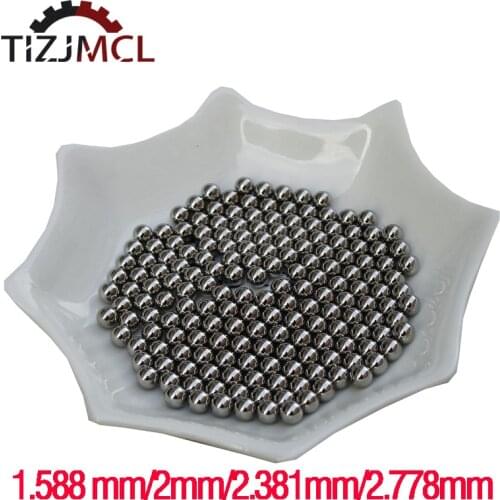 100Pcs 1.588 /2/2.381/2.778mm Bearing Balls Stainless Steel Precision For MGN7/9/12/15 Linear Guides Carriage Slider Smooth Ball