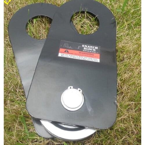 12Ton Off road winch movable pulley sheave snatch block splint vehicle refitting rescue trailer rope winch rope trailer hook tow