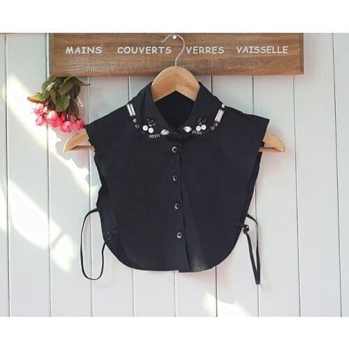 2015 hot sales spring new Vintage flower lace collar shirts women false collar cape collar false white false collar decorated