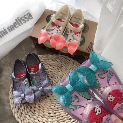 2021 mini Melissa Jelly mermaid Shoes Pincess Girls Casual Shoes Fruit Childrens Flat Shoes Strawberry Pineapple Melissa Shoes