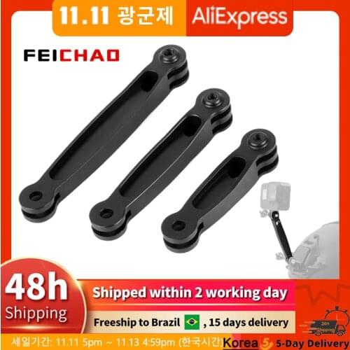 3 in 1 Helmet Extension Arm Aluminum Alloy Selfie Stick Rod M5 Thumb Screw Adapter for Insta360 One R X for Gopro 9 8 7 5 Camera