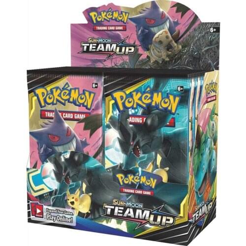 324pcs Pokemon Cards Sun & Moon TEAM UP Game Collection Cards Exquisite Boxed Party Collection Trading Cards Game Toy Gift