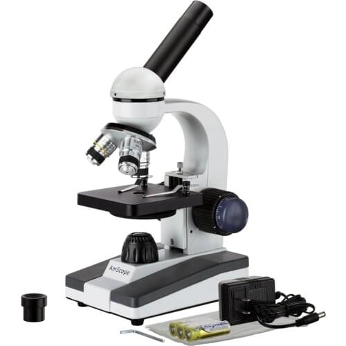 Amscope 40X-1000X All-Metal Optical Lens Compound Microscope Student Home School Science