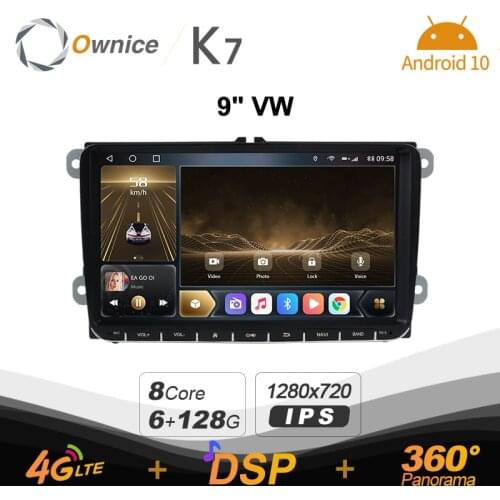 K7 Ownice 6G 128G Android 10 Car radio Setero For VW Golf Polo Tiguan Passat b7 b6 skoda rapid octavia Auto Audio 360 5G Wifi