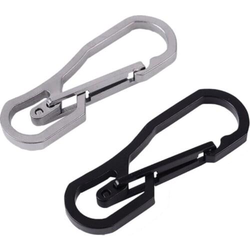 420 Stainless Steel Quick Release Anti-lost EDC Keychain Outdoor Climbing Carabiner Multi-function Survival Buckle Tools