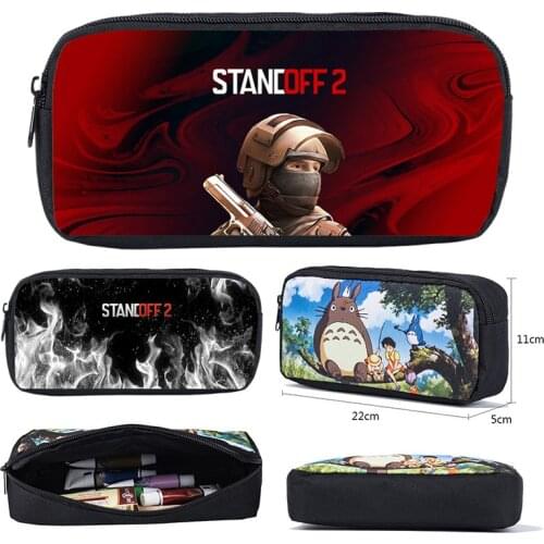 Standoff 2 Pencil Case Kids Cosmetic Cases 3D Printed Makeup Pouch Bag Pencil Box Anime School Supplies Stationery Shooting Game