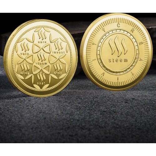 CO51 Steem Crypto Coin Digital Currency Gold or Silver Plated Commemorative Coin Cryptocurrency Collectible Great Gift