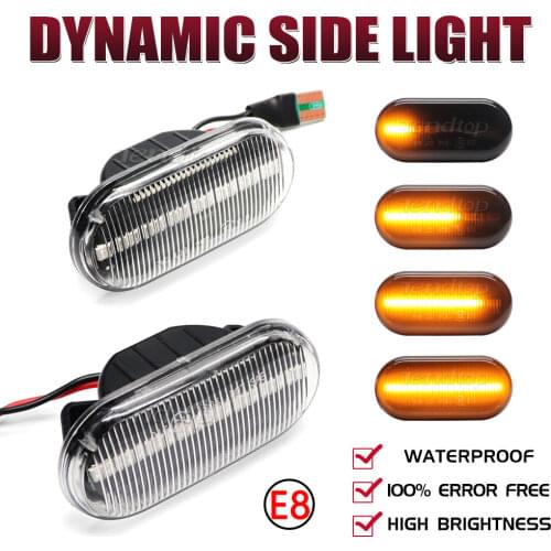 For Nissan Tiida C11 Note E11 NE11 Micra K12 NP300 Navara D40 Qashqai J10 Dynamic LED Sequential Blinker Lamp Turn Signal Light