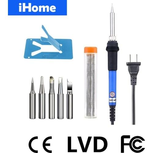 Adjustable Temperature Electric Soldering Iron Kit 4 in 1 Solder Iron Pen/Gun 60W 110V/220V Welding Repair Tool Kit EU US Plug