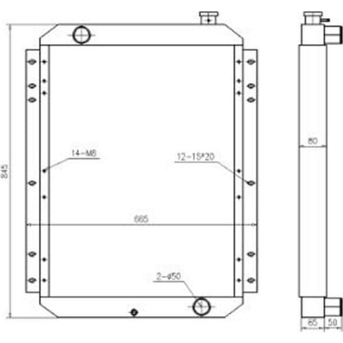 Buy Water Radiator 4274494 4285626 Fit for Hitachi Excavator EX100-2 EX120-2