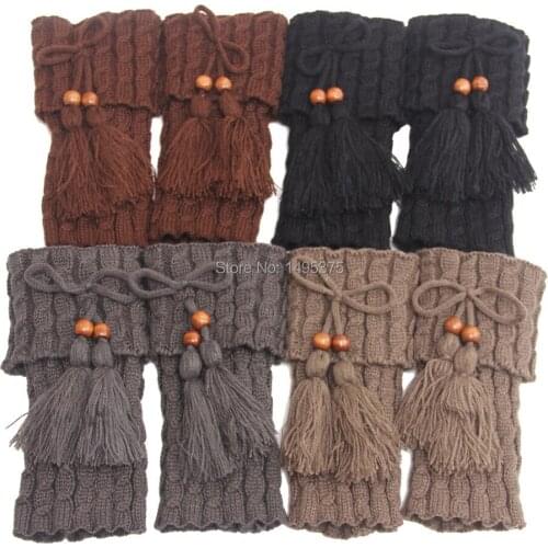 300pairs/lot new coming winter knit Boot Cuffs with tassel/tassel boot sock
