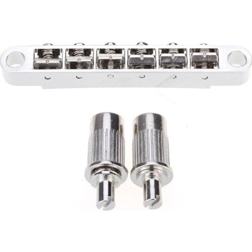 Musiclily Pro 52.5mm TOM Tune-o-matic Bridge for China made Epiphone Les Paul Guitar Replacement, Nickel