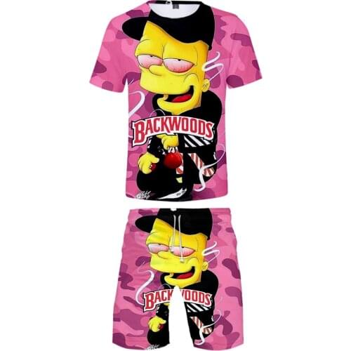 Funny Foods Backwoods Honey Berry Two Pieces Sets Men 3D T Shirts+Shorts Suit Men Summer Tops Tees fashion Tshirt Men Clothing