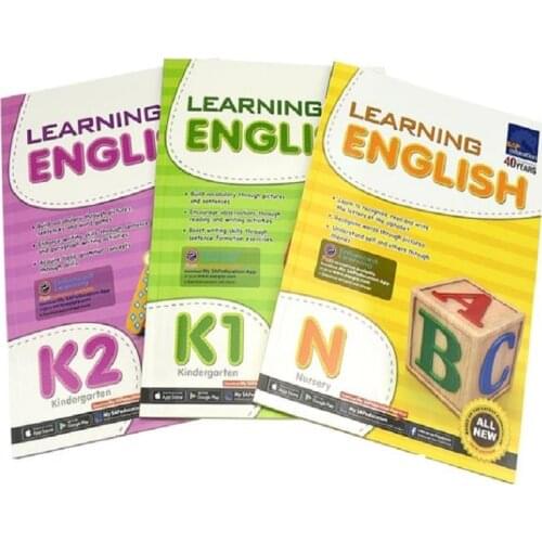 A Set Of 3 English Books Suitable For N-K2 Kindergarten English Problems At The Picture Education Cognitive Education Kitaplar