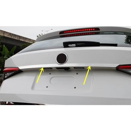 Car Styling Stainless Steel Rear Door Trunk Lid Cover Rear Gate Bottom Cover Decoration Trim For Skoda Kodiaq 2017 2018
