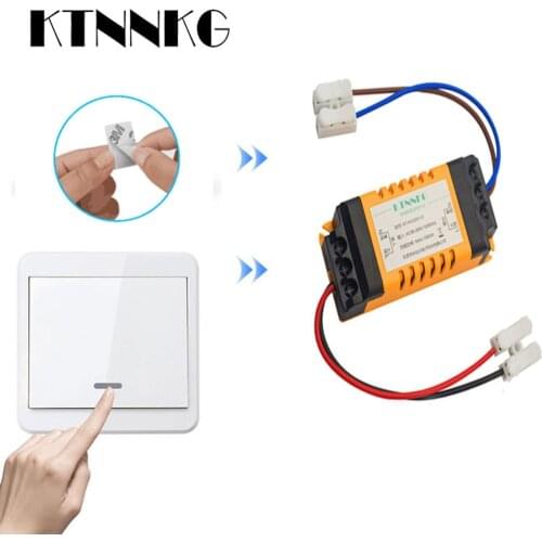 Wireless Light Switch Kit No Wiring No Battery Remote Control Switches for Lamps Fans Appliances 433Mhz RF Receiver Default ON