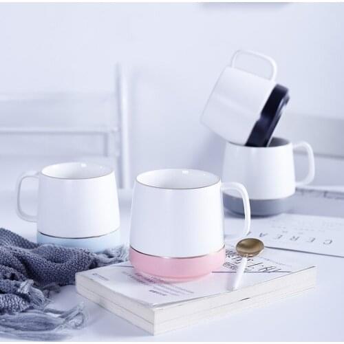 Nordic Ceramic Coffee Mugs For Boys and Girls Trend Mug Lovers Gift Cup Large Capacity Portable Cups Milk Tea Water Coffee Mugs