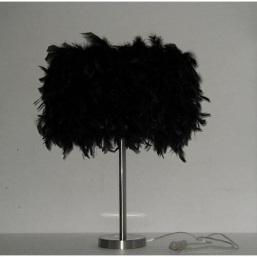 50CM NEW TABLE Lamp Black AND WHIT Feather Lamp living room lamp bedroom lamp ZL333