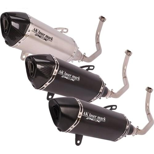 Full Exhaust System Escape Moto Modify Laser AK PCX 125 150 Carbon Fiber Muffler For Honda PCX125 PCX150 2017 2018 2019 2020