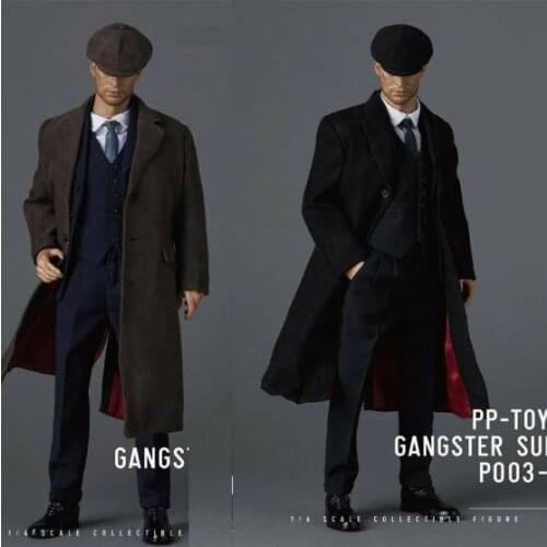 PP-Toys P003 4 Styles Gentleman Retro Menswear 1/6 Scale WWII British Retro Male Suit Clothes Fit 12"Male Action Figure Dolls