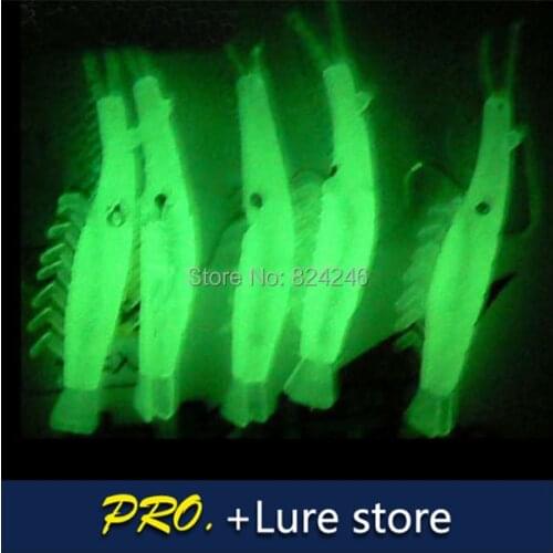 Free shipping 100pcs 4cm soft plastic mini luminous small shrimp lure ,fishing shrimp soft, soft shrimp lure fishing tackle